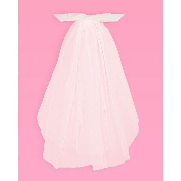 ?Women White Bow Veil Bachelorette Bride To Be Decorations Shower Gift main image 8
